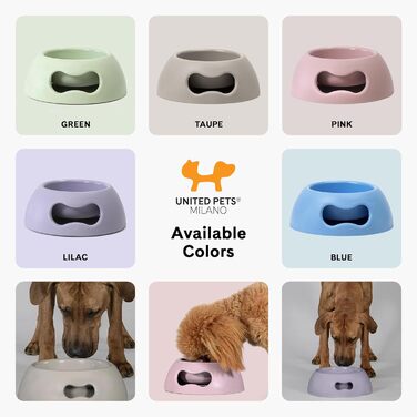 Миска для собак UNITED PETS Pappy, екологічна, зроблена в Італії, 1100 мл (Рожева, S)