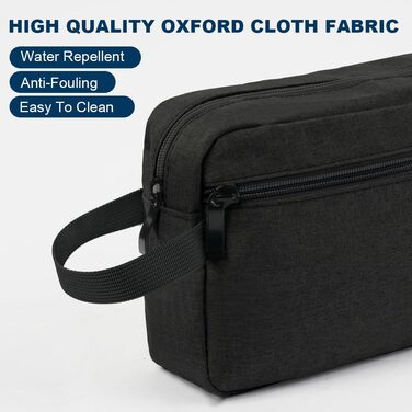 Чоловічий дорожній косметичний набір, жіноча культбагер великого розміру, косметичка-органайзер з подвійною блискавкою, чорна (#3)
