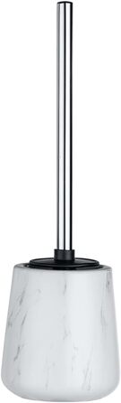 Набір для туалету WENKO Adrada: тримач для щітки та щітка з силікону, кераміка, білий