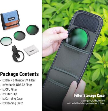 NEEWER Фільтр CPL 67mm для смартфонів та об'єктивів, циркулярний поляризаційний фільтр, сумісний з iPhone, Samsung Galaxy S25 Ultra, Google Pixel, Huawei, Xiaomi