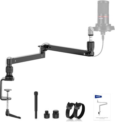 NEEWER MST002 Тримач для мікрофона з низьким профілем, регульований, з демпфером, для подкастів, ігор, стрімінгу, з кабелеуправлінням