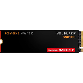 SSD WD Black SN8100 1TB PCIe 5.0 NVMe M.2 - Швидкість до 14900 МБ/с