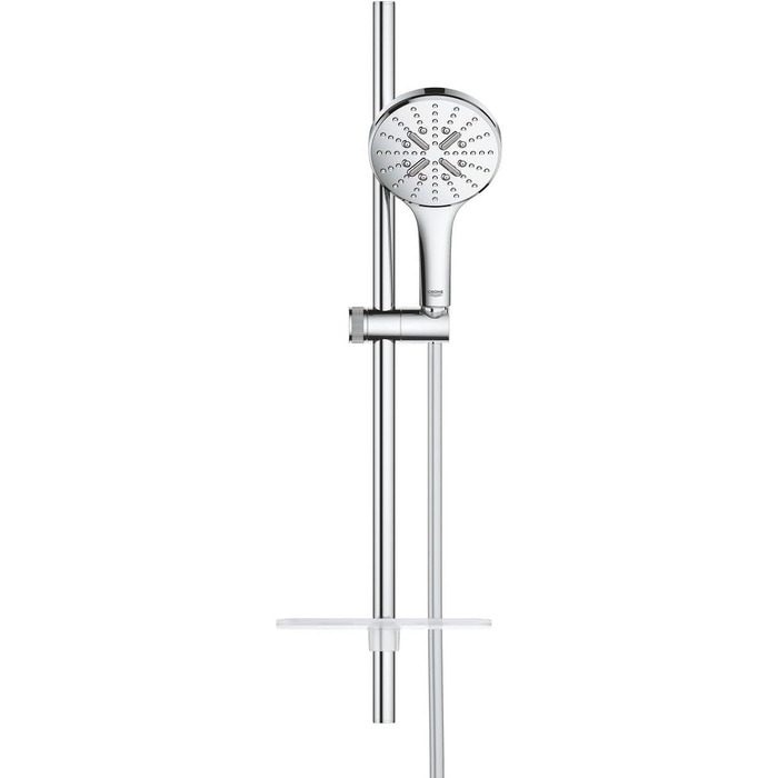 GROHE Vitalio SmartActive 130 Cube | Handshower 3 Spray Patterns | Chrome | 26595000 (Brstg.Set 900mm, round, Chrome)