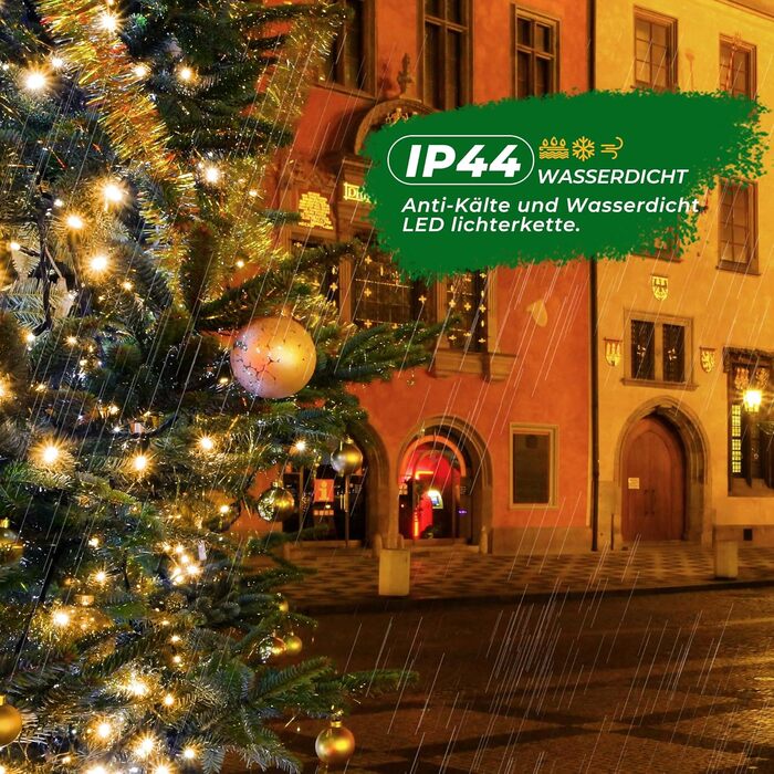 LED гірлянда 100 метрів, 800 LED, тепле світло для декору: Новий Рік, вечірка, сад, балкон. З таймером та пам'яттю