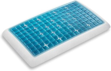 Ортопедична гелєва подушка Technogel Deluxe для підтримки шиї, сертифікована, без шкідливих речовин, для спини та бокового сну, з наволочкою, 66x40x7 см