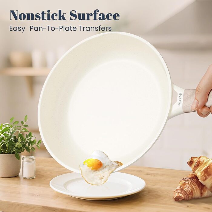 Сковорода керамічна антипригарна 28 см для індукції, сковорода для омлету та смаження