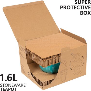 Керамічний чайник Urban Lifestyle LIVERPOOL з ситом із нержавіючої сталі, 1.1 л, бірюзовий