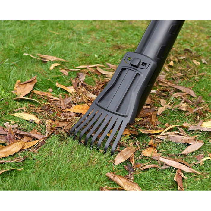 Black+Decker 3-in-1 Electric Leaf Blower/Vacuum BEBLV301 (3,000 Watts, with Shredder + attachable leaf rake, 72L collection bag backpack - high blowing speed & adjustable suction power)