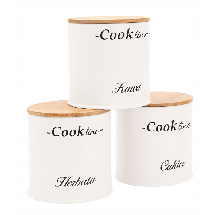 Набір для зберігання хліба Cook Line, білий метал
