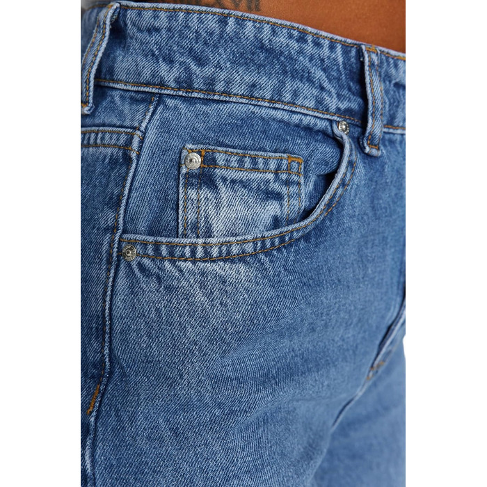 Джинси жіночі Trendyol з широкими штанинами та високою талією, блакитні