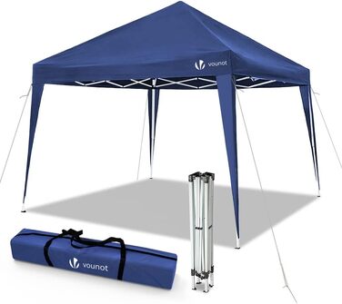 VOUNOT® Foldable Gazebo 3x3m, with 4 Sandbags, Pop-Up Gazebo, UV Protection 50+, (Blue)