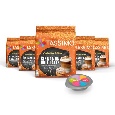 Кавові капсули Jacobs Latte Macchiato для Tassimo смак Цимна Шнеке (Кориця), 40 шт (5х8 падів)