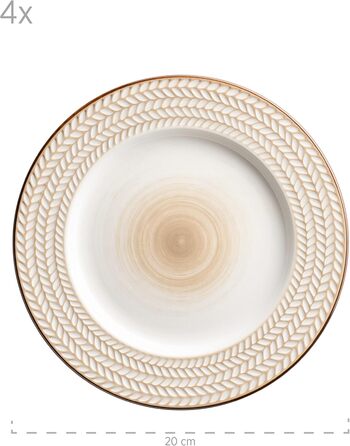 MÄSER Serie Prospero: 8-Piece Premium Porzellan Set для 4 осіб (кавовий сервіс)