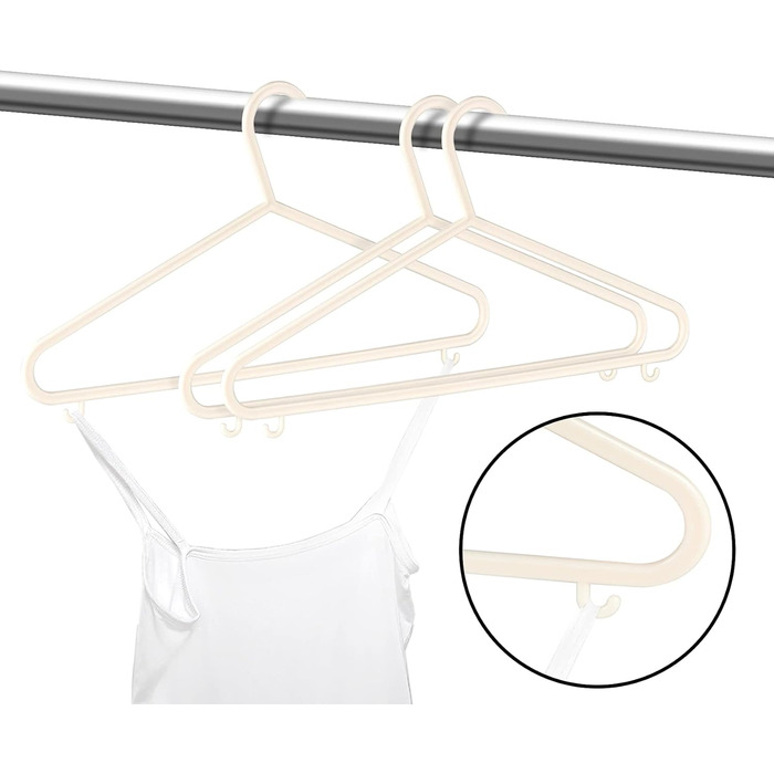 Набір вішалок для дитячого одягу Ilauke, 40 шт., 28,5 см, бежевий