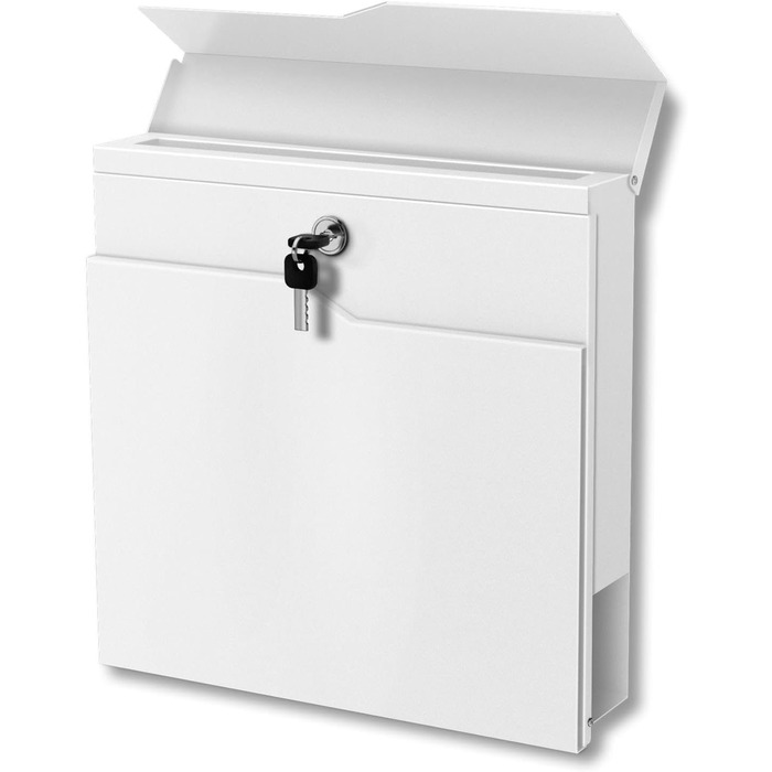 Поштова скринька Metzler антрацит з газетницею та табличкою для імені, RAL 7016, вулична, стійка до корозії, для настінного монтажу, сучасний дизайн 37x37x10.5 см