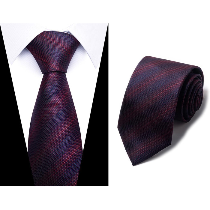 Набір краваток для чоловіків, ткані, жаккард, 6 шт. (золотий, червоний, небесно-блакитний, синій)