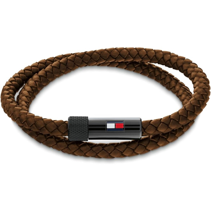 Чоловічий шкіряний браслет Tommy Hilfiger з магнітною застібкою (колір коричневий)