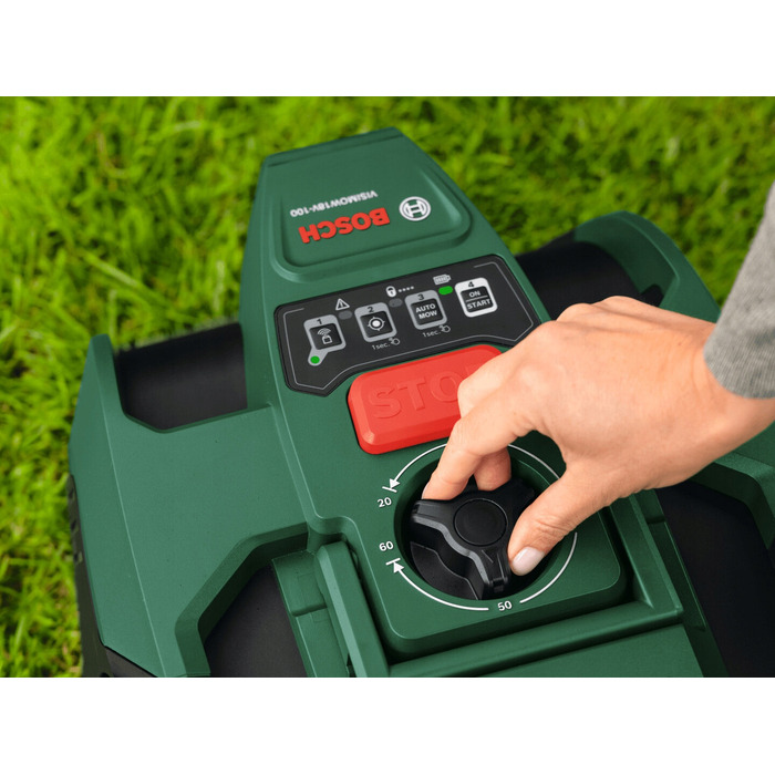 Робот-газонокосарка BOSCH Visimow 18V-100 (06008E1001) для площ до 100 м², ширина стрижки 16 см