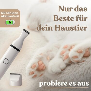 Триммер для собак та котів Profi: тиха машинка для стрижки лап, вух та шерсті. Потужний акумулятор, USB-C зарядка