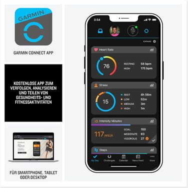 Garmin Forerunner 165 (43 мм) - Розумний годинник для бігу, AMOLED, 11 днів роботи, 25+ спортивних функцій, рекомендації тренувань, здоров'я, чорний