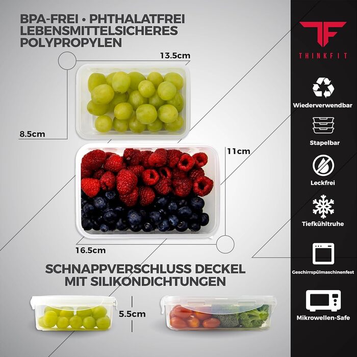 Ізотермічна ланч-бокс сумка з 6 контейнерами для їжі, BPA Free, для мікрохвильовки та морозилки, з шейкером, органайзером для пігулок, плечовим ременем і акумуляторами холоду, синя