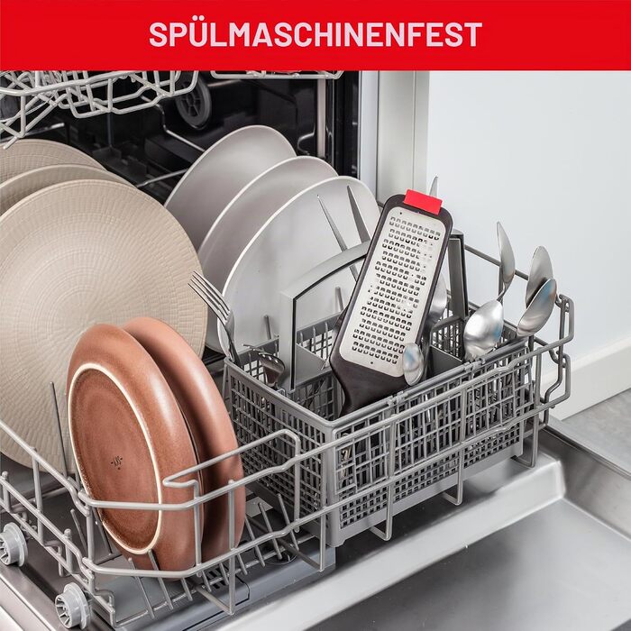 Tefal Ingenio K20707 Універсальна тертка для овочів та фруктів, чорний/червоний/нержавіюча сталь, для посудомийної машини