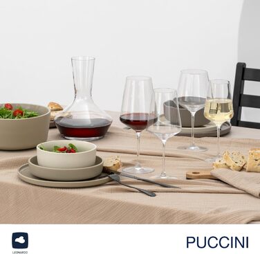 Набір келихів для вина LEONARDO HOME PUCCINI (6 шт), 400 мл, ударостійкі, для білого вина, з серветкою, можна мити в посудомийній машині
