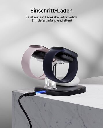 Зарядний пристрій SwanScout для Apple Watch 10/Ultra/9/8/7/6 та AirPods Pro (704A, 3.3W, чорний)