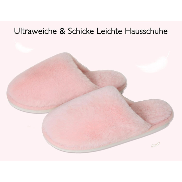 Домашні тапочки для жінок та чоловіків зимові теплі плюшеві, зручні, з пам'яттю, антиковзаючі, унисекс (40.5/42 EU, рожеві)