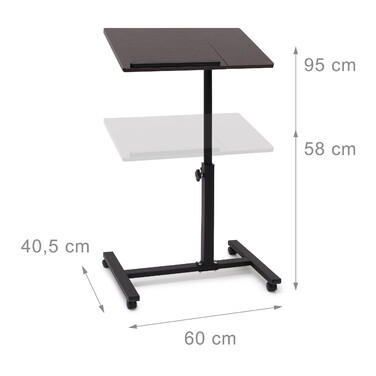 Relaxdays Adjustable Height Laptop Table Wood