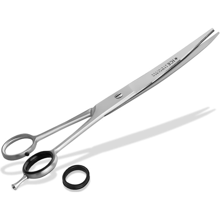 Ножиці для стрижки собак, вигнуті, з мікрозубом, 20 см (8 дюймів)