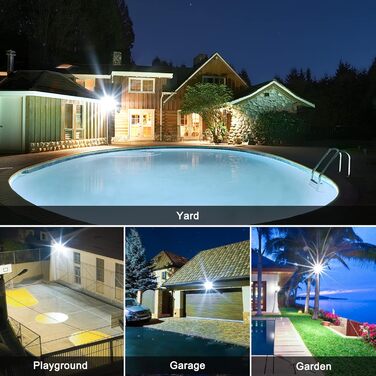 CLY LED Floodlights Outdoor, 50W LED Floodlights, 2 Pack Super Bright 4300LM LED Spotlights, 6500K Cool White IP66 Waterproof LED Outdoor Lights for Backyard, Driveway, Garage, Walkway, Garden