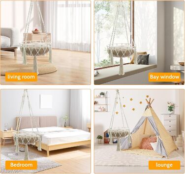 Макраме ліжко для котів, гамак для котів, гойдалка для котів, ручної роботи, підвісні гнізда для котів, діаметр 35 см