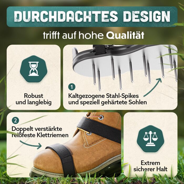 KING's Lawn Shoes Pro | Lawn Aerator Shoes + Screed Shoes | Lawn Aerator, Verticutter, and Aerifier for Lawn Aeration | Premium Lawn Shoes for Aerating and Loosening Your Lawn - Pre-assembled