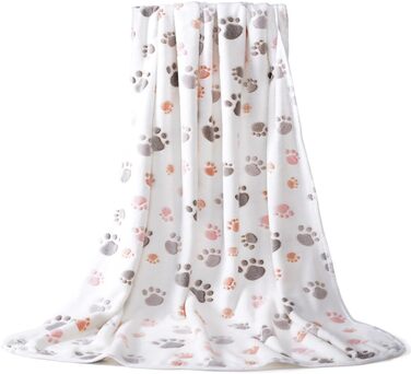 ALLISANDRO® Тепла та м'яка ковдра для домашніх тварин: ковдра для собак та котів з флісу, 200x150 см, бежева