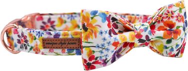 Ошатний нашийник для собак Unique Style з квітучою метеликом, регульований, XXS-XL (1 шт.)