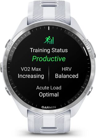 Розумний годинник Garmin Forerunner 965 для бігу з AMOLED-дисплеєм, вимірювання тренувань та відновлення, кольори: Whitestone та Powder Gray