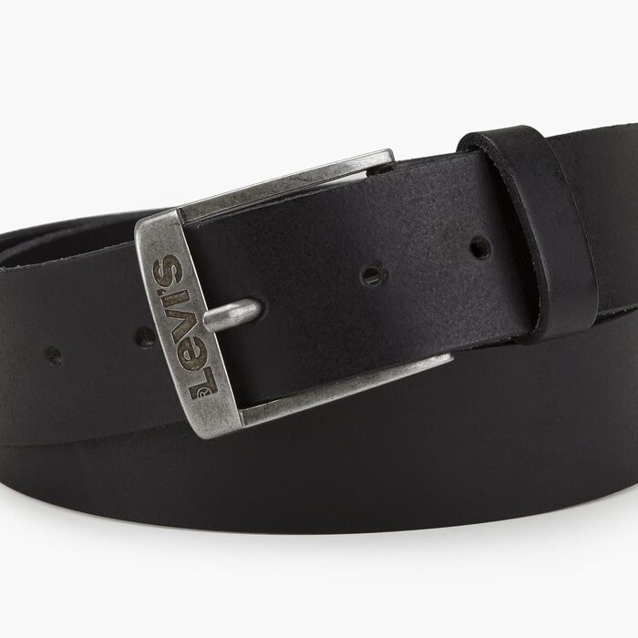Чоловічий шкіряний ремінь Levi's New Duncan, колір чорний