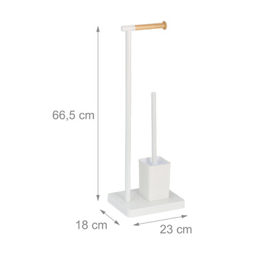Relaxdays Toilet Set with 2 Replacement Brush Heads