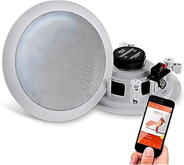 Вбудовані Bluetooth-колонки Pyle 200Вт, 16,5 см, для стелі, стін, домашнього кінотеатру, офісу, плоскі круглі, стереосистема