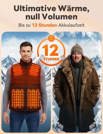 Електрична гріюча жилетка для чоловіків та жінок, 16000mAh, 3 режими нагріву, для катання на лижах та активного відпочинку, пральна, L-XL