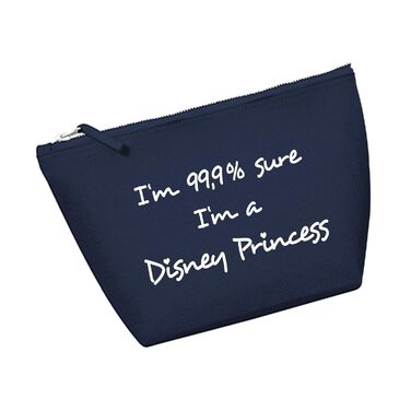 Косметичка RaketeBerlin 'I'm 99.9% sure I'm a Disney Princess', середня, бавовна, вінтажна блискавка, різні кольори