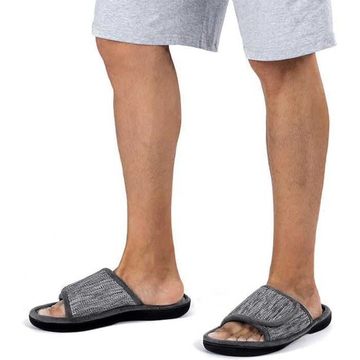 Чоловічі тапочки-слайди RockDove з регульованою фіксацією та піною з пам'яттю, сірі, 44/45 EU