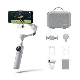 Insta360 Flow 2 Pro: Стабілізатор для смартфона (iPhone & Android), комплект для контент-мейкерів, сірий