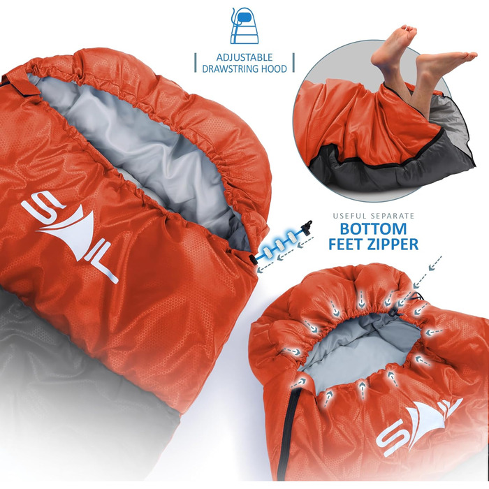 Спальний мішок SAIL Schlafsack One Оранжевий - 4 сезонний