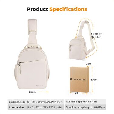 Сумка для камери K&F CONCEPT: зручна та водонепроникна сумка-рюкзак для DSLR/SLR камер, 5 літрів, білий колір