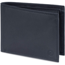 KORUTA® Men's Wallet Black with RFID Protection | Genuine Leather Bifold Wallet Large 13 Compartments Money Clip Wallet for Men Wallet Portmonee Made of Genuine Leather (Black)