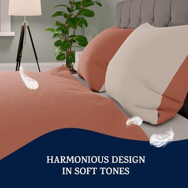 Комплект постільної білизни Sleepwise 200x200 см, 3 шт. - мікрофібра, дихаюча, без прасування, колір теракота, сертифікат ÖKO-TEX