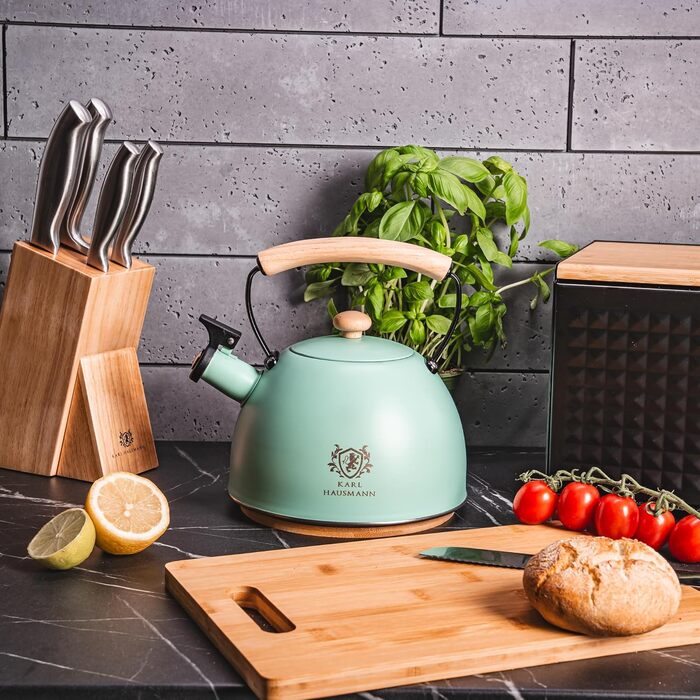 Електричний чайник-заварник Induktion 2.5L з автоматичним свистком - нержавіюча сталь для індукційних, газових та електричних плит