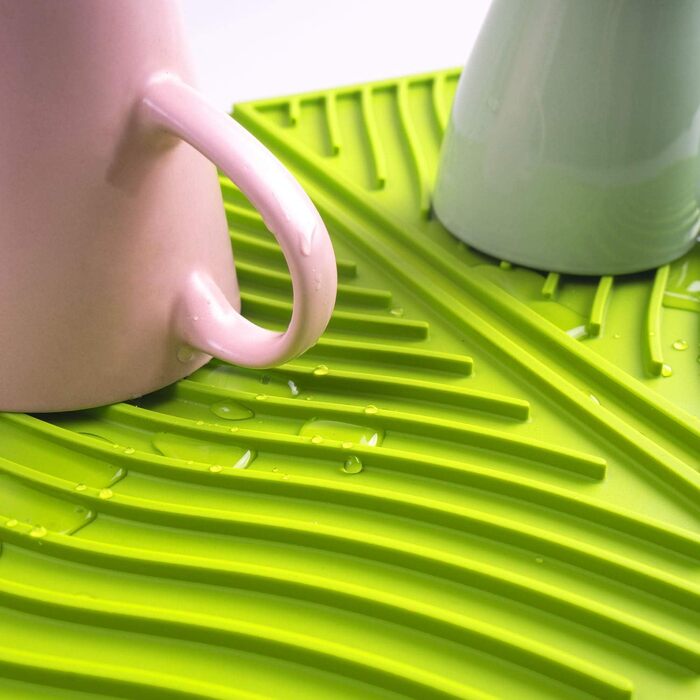 Силиконова підставка для посуду IYYI, 43.2 x 30.5 см, сіра, швидковисихаюча, термостійка